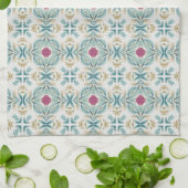 Berry Mint Mosaic - Geometrische Wasserfarbe Geschirrtuch (Gefaltet)
