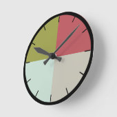 Berry Mint Olive Pebble Runde Wanduhr (Winkel)