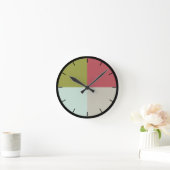 Berry Mint Olive Pebble Runde Wanduhr (Zuhause)