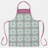Berry Mint Tile Pattern Personalized Name Schürze (Vorderseite)
