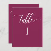 Berry Moderne Minimalistische Tischnummer (Vorne/Hinten)