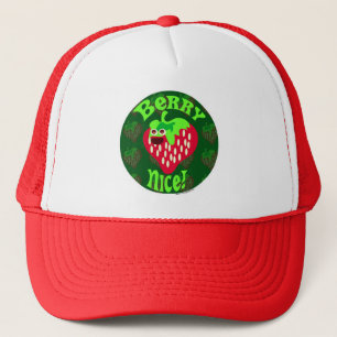 Berry Nice Fun Niedlich Strawberry Style Art Truckerkappe