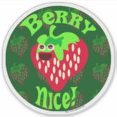 Berry Nice Niedlich Strawberry Cartoon Spaß Kunst Aufkleber (Vorderseite)
