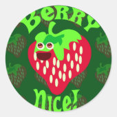 Berry Nice! Runder Aufkleber (Vorderseite)