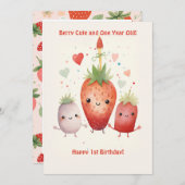 Berry Niedlich 1. Geburtstagskarte Feiertagskarte (Vorne/Hinten)