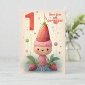 Berry Niedlich 1. Geburtstagskarte Feiertagskarte (Stehend Vorderseite)