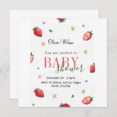 Berry Niedlich Baby Dusche: Erdbeerfelder für imme Save The Date (Vorne/Hinten)