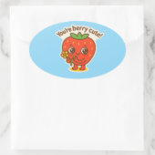 Berry niedlich Button Ovaler Aufkleber (Tasche)