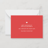 Berry Niedlich Classroom Valentine Mitteilungskarte (Rückseite)