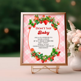 Berry Niedlich Pink Gingham Dont Say Baby Game Poster