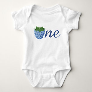 Berry One Blue Rapsberry Boy Birthday Baby Strampler