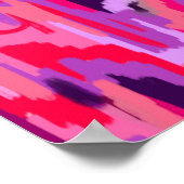 Berry Patch: Rot und Rosa Abstrakt Poster (Ecke)
