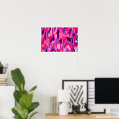 Berry Patch: Rot und Rosa Abstrakt Poster (Heimbüro)