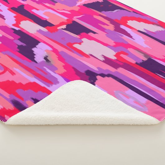 Berry Patch: Rot und Rosa Abstrakt Sherpadecke (3/4)