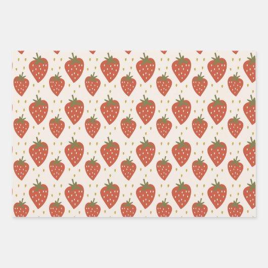 Berry Pattern Geschenkpapier Set (Vorderseite 2)
