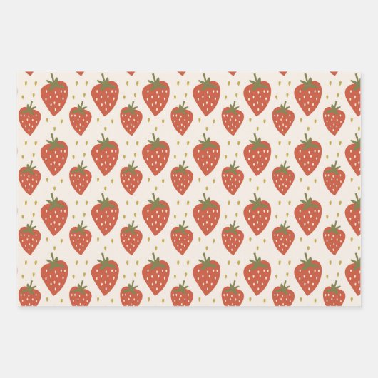 Berry Pattern Geschenkpapier Set (Vorderseite)