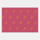 Berry Pattern Olive Green Magenta Brown Geschenkpapier Set (Vorderseite 2)