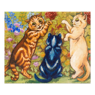 Berry Picking von Louis Wain Fotodruck