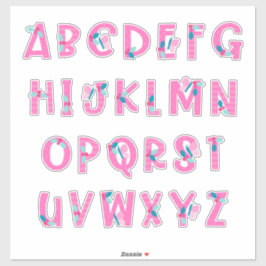 BERRY PINK - a to z- Aufkleber
