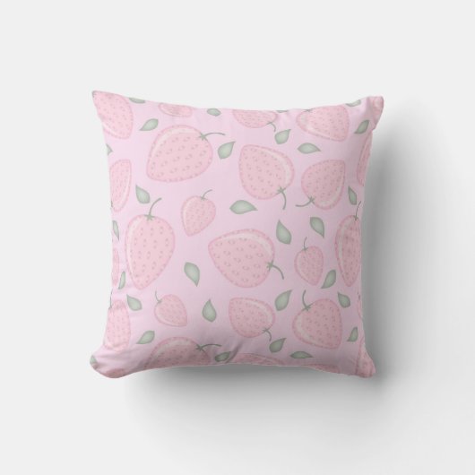Berry Pink Ästhetik Erdbeere Kissen (Vorderseite)