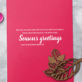 Berry Pink, Blue, Typografic Company Holiday Einladung