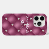 Berry Pink Diamond Tufts Weihnachten Case-Mate iPhone Hülle (Rückseite (Horizontal))