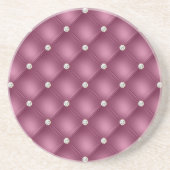 Berry Pink Diamond Tufts Weihnachten Getränkeuntersetzer (Vorne)