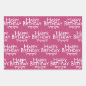 Berry Pink Foto Collage 21. Geburtstag Geschenkpapier Set (Vorderseite 3)