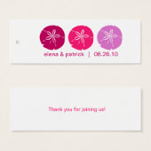 Berry Pink Sand Dollar Gift Tags (Vorne & Hinten)