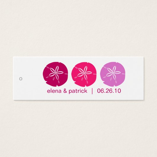 Berry Pink Sand Dollar Gift Tags (Vorderseite)