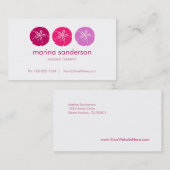 Berry Pink, Sand-Dollar-Visitenkarten Visitenkarte (Vorne/Hinten)