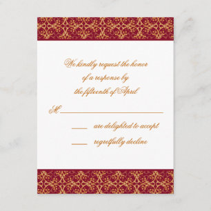 Berry Red Cluster Response Card Einladung