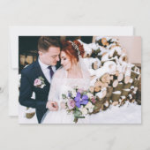 Berry Red Foto Merry & Verheiratet Feiertagskarte (Rückseite)