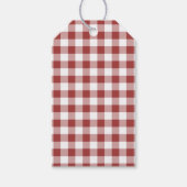 Berry Red Gingham Gift Tags Geschenkanhänger (Vorderseite)
