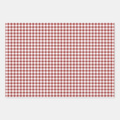 Berry Red Gingham Wrapping Paper Geschenkpapier Set (Vorderseite 2)