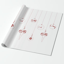 Berry Red Monogram Bauble Ornaments Weihnachten Geschenkpapier