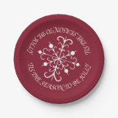 Berry Red Snowflake Paper Teller (Vorderseite)