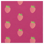 Berry Red Strawberry Cotton Fabric By Yard Stoff (Nahaufnahme)