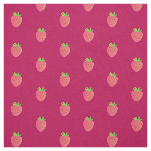 Berry Red Strawberry Cotton Fabric By Yard Stoff (Muster)