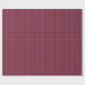 Berry Red und Slate Blue Subtile Kariert Geschenkpapier (Flach)