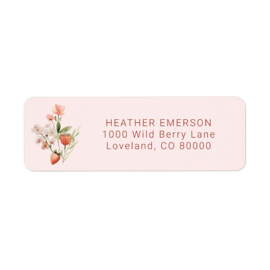 Berry Return Address Label (Vorne)