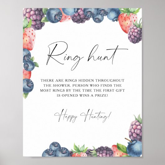 Berry - Ring-Such-Spiel für Brautjungfernparty Poster (Vorne)