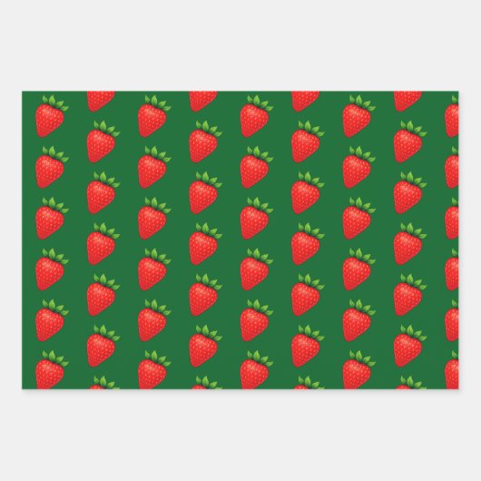 Berry Sassy™ Strawberry Wrapping Paper – Junie Fer Geschenkpapier Set (Vorderseite 3)