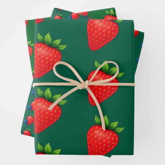 Berry Sassy™ Strawberry Wrapping Paper – Junie Fer Geschenkpapier Set (Beispiel)
