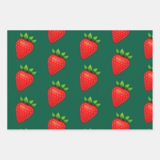 Berry Sassy™ Strawberry Wrapping Paper – Junie Fer Geschenkpapier Set