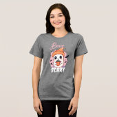 Berry Scary Cute Ghost with Strawberry Tri-Blend Shirt (Vorderseite voll)