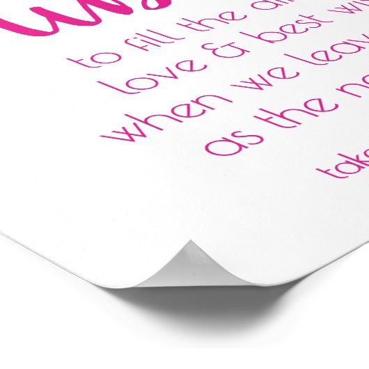 Berry Script | Signatur zur Absenden von Gastgesch Poster (Ecke)