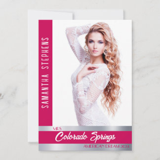 Berry Shine Autograph Card for Pageants Einladung