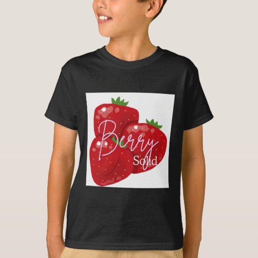 Berry Solid Sticker T-Shirt (Vorderseite)
