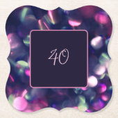 Berry Sparkle Customizable Paper Untersetzer (Vorderseite)